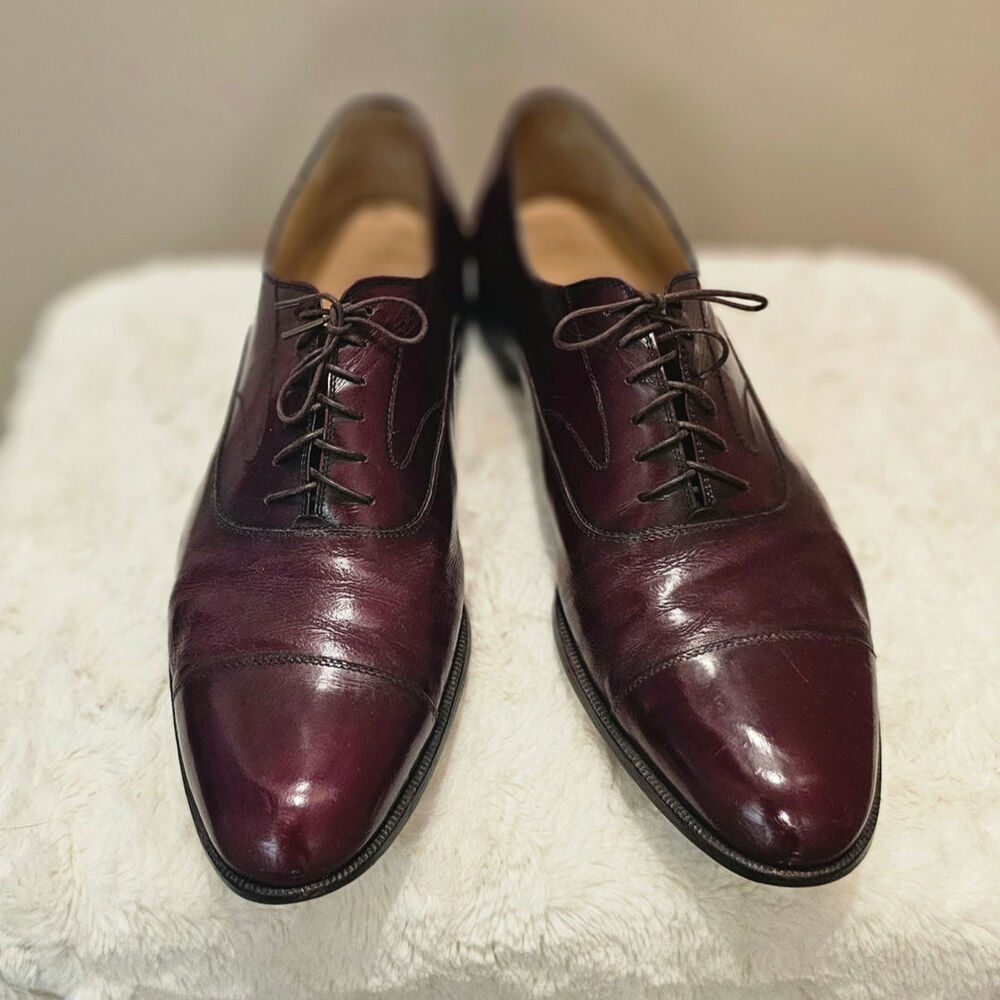 Ferragamo Men's Brown Leather Dress Shoes Size 13